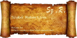 Szabó Robertina névjegykártya