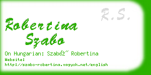 robertina szabo business card